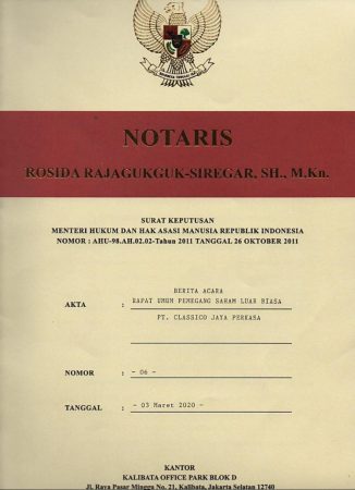 Legalitas Classico Jaya Perkasa